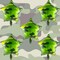 10Pcs Army Tanks Camouflage Party Balloons Army Tank Foil Balloons